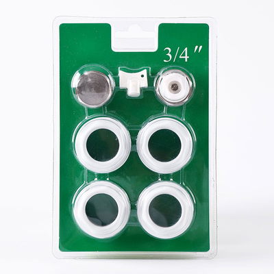 White Aluminum Radiator Mounting Kit 3/4" 7 Elements For Radiator Installation
