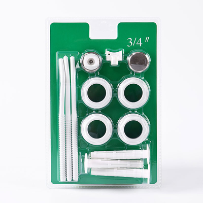 3/4 inch Set of Aluminium Radiator Accessories Kits with 3 brackets Packed in a Blister for Radiator