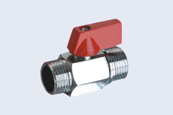 Male Chrome Mini Brass Valve PN16 / 232Psi Sanitary Applications