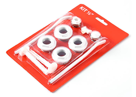 1/2 inch Set of Aluminium Radiator Accessories Kits with 2 brackets Packed in a Blister for Radiator