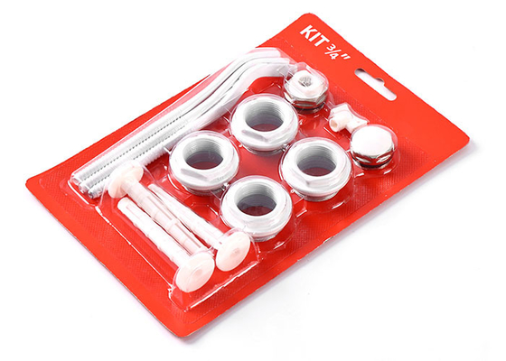 1×1/2" 1×3/4" Radiator installation Kit Accessories with hooks 13PCS in a Blister