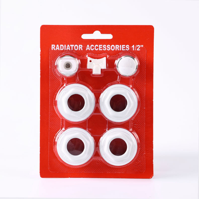White Heating radiator Accessories 1/2" 7 Elements Radiator Mounting Kit